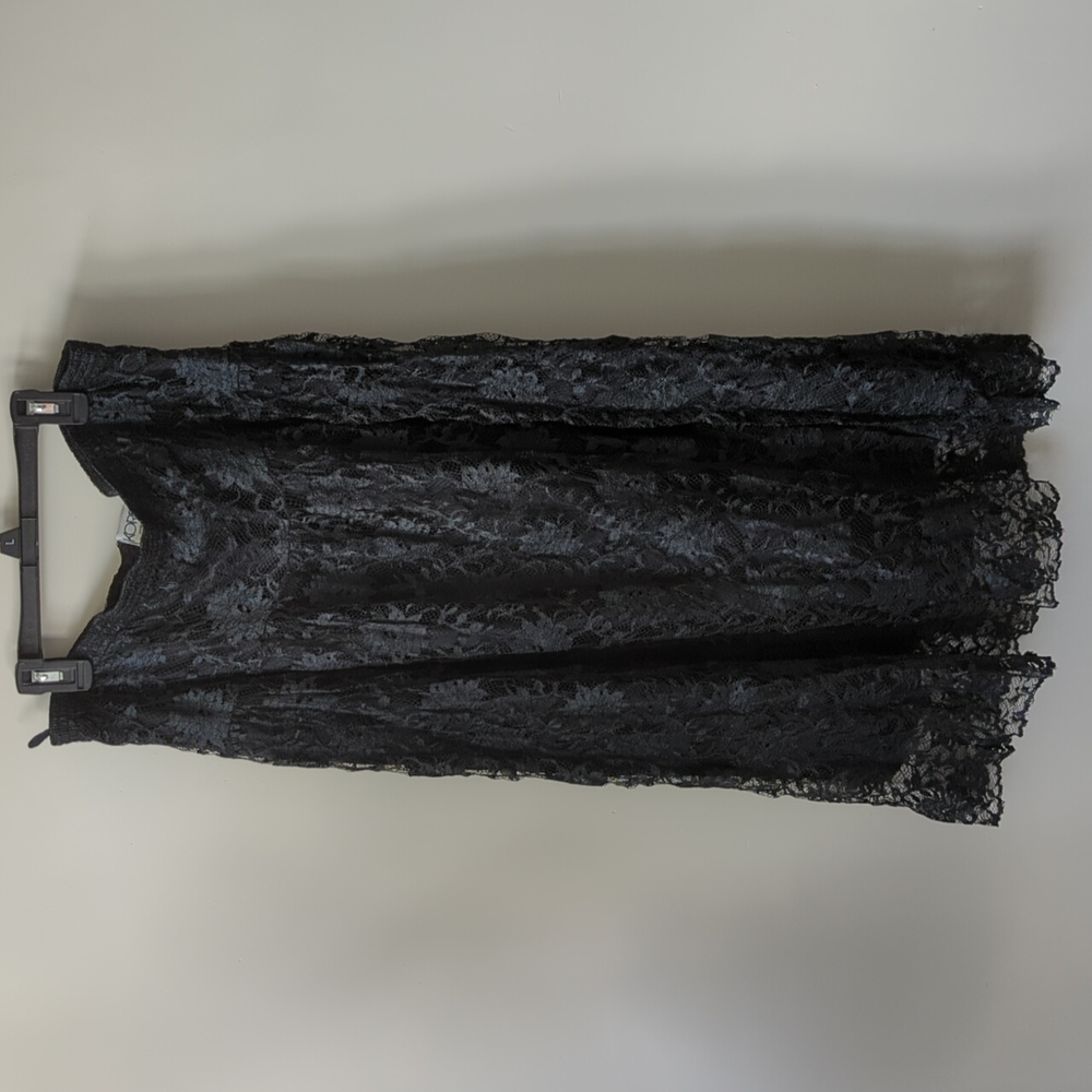 Vintage Koret Black Lace Midi Skirt